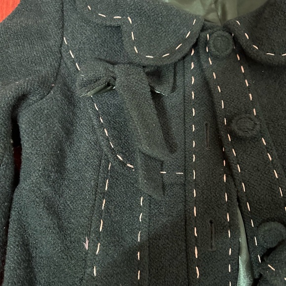 Retro green Mary Jane jacket coat wool-blend 80s Korean - Picture 10 of 10